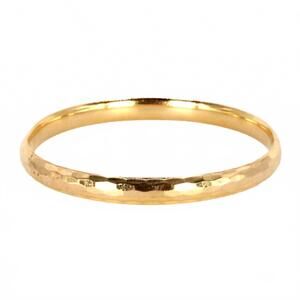 Vintage 14kt Yellow Gold Faceted Mirror Disco Ball Bangle Bracelet 7"